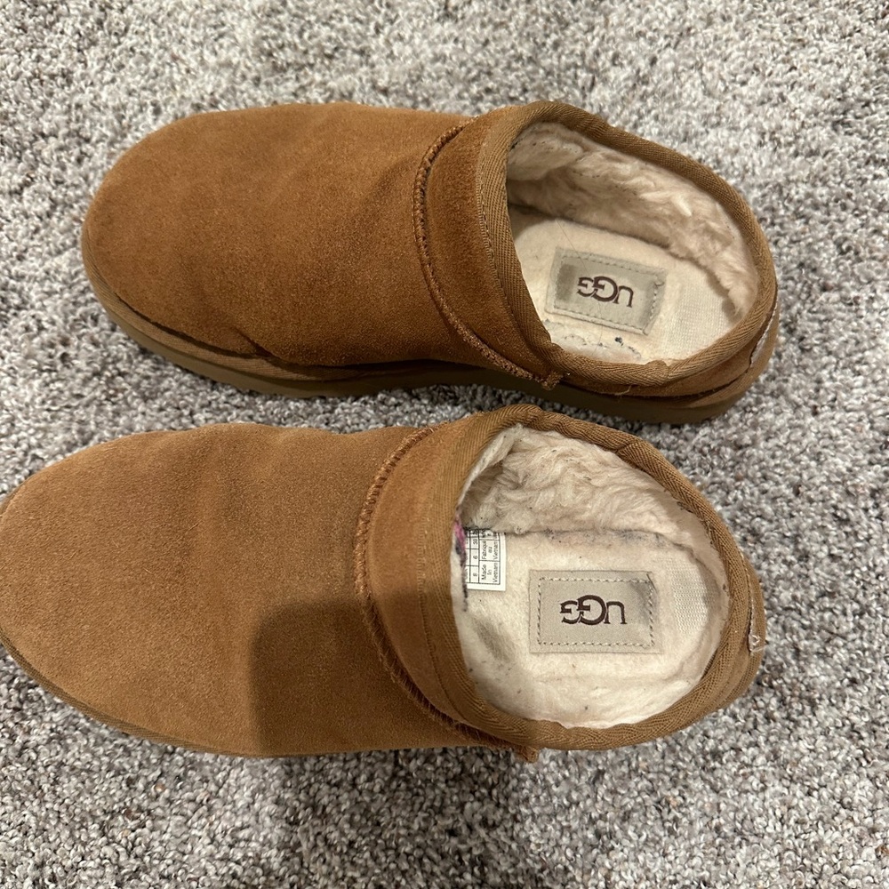 UGG Chestnut Suede Slip-Ons
